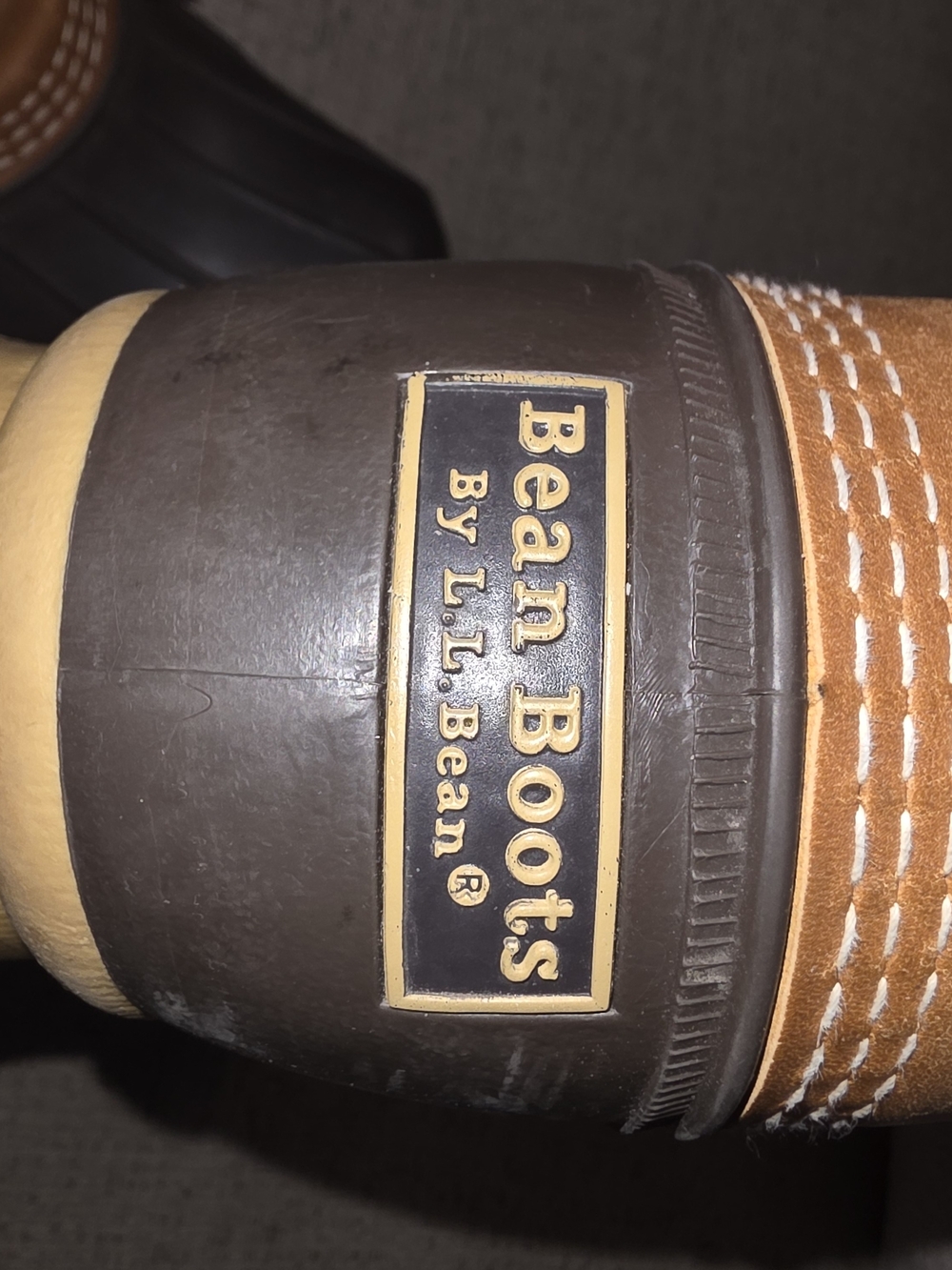 LL BEAN Men's Two-Tone Brown Duck Boots - Casual Outdoor Shoes - Picture 6 of 7